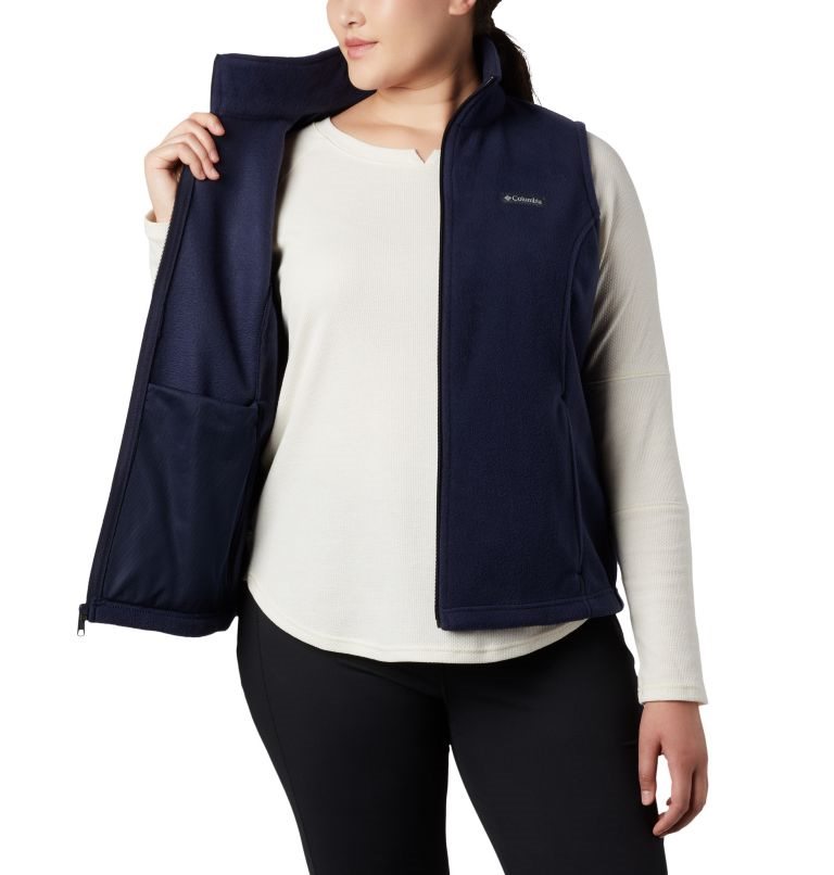 Women's Columbia Benton Springs Vest Navy | Plus Size CA-X60A8